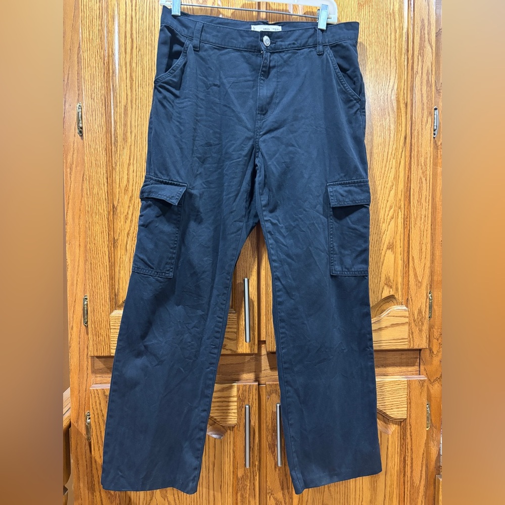 Mango Men's Dark Blue Cargo Pants